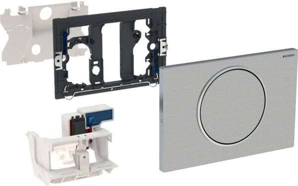 Geberit Sigma10 WC Stuursysteem electronisch radiografisch netvoeding 24.6x16.4cm spoeling via zender armsteun geschikt voor UP300 320 geborsteld RVS 115.867.SN.5