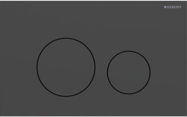 Geberit Sigma 40 bedieningspaneel round mat zwart RVS voor Sigma reservoirs 8cm (UP720) en 12cm (UP320)