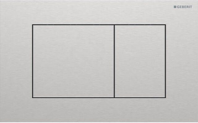 Geberit Sigma40 bedieningsplaat 2-toets spoeling vierkant geborsteld rvs 115.629.FW.1