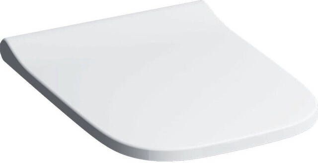 GEBERIT Smyle Closetzitting met deksel vierkant smal design softclose duroplast wit (montage van bovenaf)