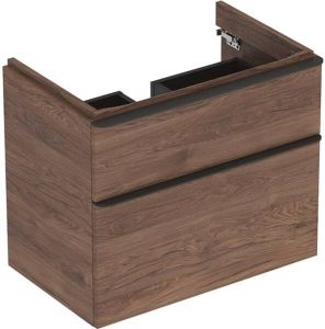 Geberit Smyle wastafelonderkast 2 la 73 4x62cm notelaar hickory 500353JR1