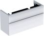 Geberit OUTLET Smyle wastafelonderkast 2 laden 118 4x62cm glans wit glans wit - Thumbnail 1