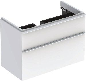 Geberit Smyle wastafelonderkast 2 laden 88 4x62cm glans wit 500354001
