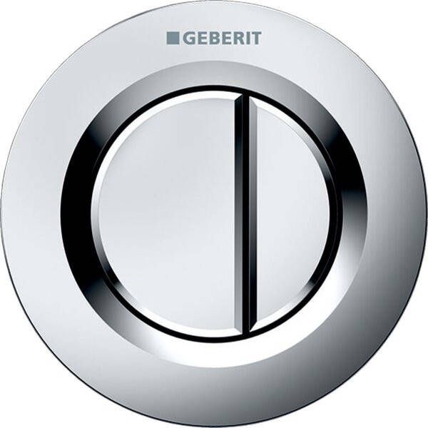 Geberit Type01 afstandsbediening pneumatisch voor 2-toets spoeling 9.5x9.5cm chroom mat 116.043.46.1