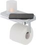 Geesa Frame Toiletrolhouder met planchet en (LED licht)houder Wit Chroom 91888902 - Thumbnail 2