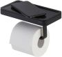 Geesa Frame Toiletrolhouder met planchet Zwart 9188240606 - Thumbnail 2