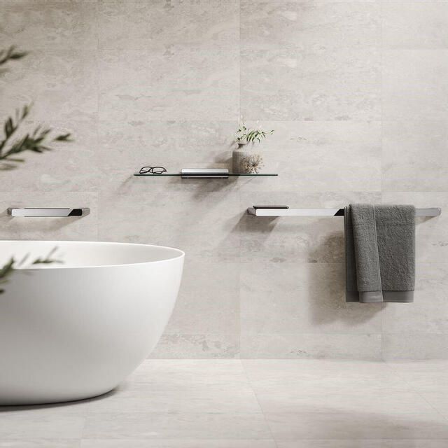 Geesa Shift handdoekhouder met planchet 82 1 x 7 cm chroom