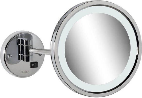 Geesa Mirror Scheerspiegel LED-verlichting 1 arm 3x vergrotend ø 215 mm Chroom 911088