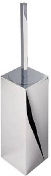 Geesa Modern Art Toiletborstel met houder Chroom (witte borstelkop) 91351002