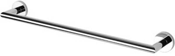 GEESA Nemox Stainless Steel handdoekhouder rek beugel rvs 1 stang ronde rozet hxdxl 48x75x648mm kleur chroom - Foto 2