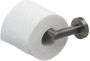 GEESA Nemox toiletrolhouder ronde buis ronde afdekrozet zonder klep hxdxl 48x87x151mm zwart metaal geborsteld - Thumbnail 2