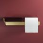 Geesa Shift Collection toiletrolhouder met planchet 30 2x7 7x3 5cm geborsteld goud - Thumbnail 2