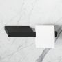 Geesa Shift Collection Closetrolhouder Met Planchet 30 2x7 7x3 5 cm Zwart - Thumbnail 2