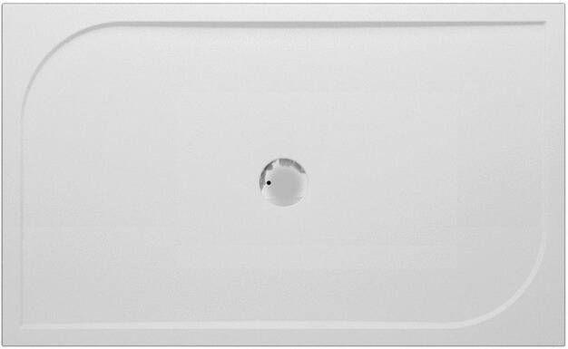 GO by Van Marcke Argon douchebak polybeton gelcoat 140x90x3cm rechthoek afvoer D90mm zonder potenstel wit EB-1490C