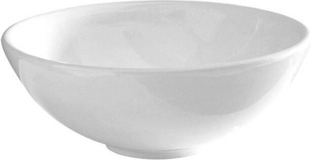 GO by Van Marcke Artemis opbouwkom rond 40x14 cm porselein wit voor verhoogde lavabo of muurkraan TR4030