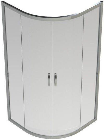 GO by Van Marcke Belo kwartronde hoekinstap met schuifdeuren 900x900x1900mm 6mm easy clean glas profielen aluminium verchroomd regelbaar 865-890mm S2030