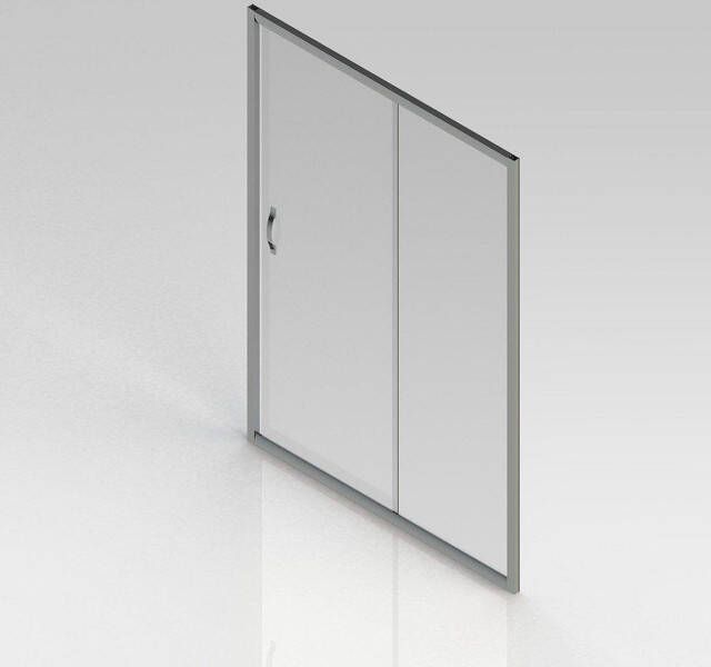 GO by Van Marcke Belo schuifdeur 140x190cm 6mm easy clean glas profielen aluminium verchroomd regelbaar 1360-1410mm S2050140