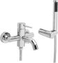 GO by Van Marcke Cocoon eengreepsmengkraan baddouche compleet inclusief handdouche hartafstand 15 cm keramische schijven inclusief rozetten en S-koppelingen 403101C - Thumbnail 2