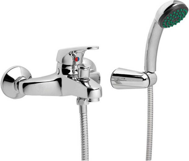 GO by Van Marcke Fresh eengreepsmengkraan baddouche compleet inclusief handdouche hartafstand 15 cm keramische schijven inclusief rozetten en S-koppelingen 101030