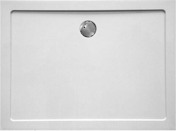 GO by Van Marcke Helion douchebak kunststofcomposiet 120x80x3.5cm rechthoek afvoer D90mm zonder potenstel wit AJSC1280S