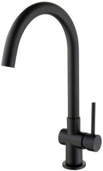 GO by Van Marcke keukenkraan 34.8cm opbouw mengkraan draaibaar messing zwart mat 40 2102B