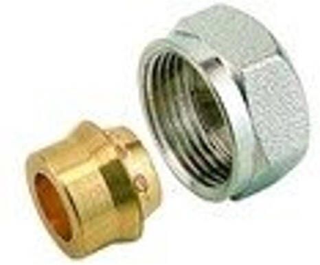 GO by Van Marcke Pex Alu klem aansluitkoppeling M22mm x CuØ15mm verchroomd A48483