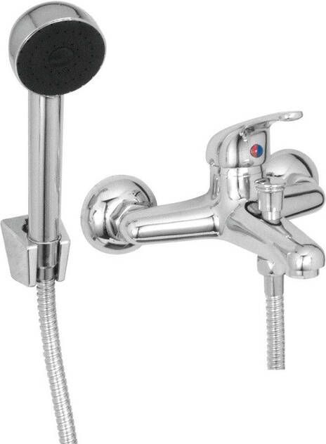 GO by Van Marcke Super eengreepsmengkraan baddouche compleet inclusief handdouche hartafstand 15 cm keramische schijven inclusief rozetten en S-koppelingen 182892