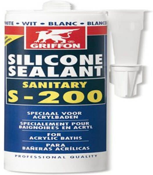 Griffon Siliconenkit sanitair S200 koker à 300ml voor acryl trijs 6315515