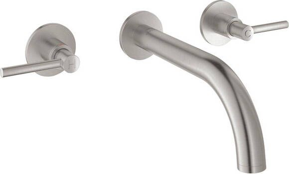 Grohe Atrio M-size 3-gats wandmengkraan supersteel 20662DC0