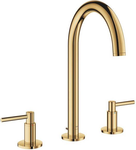 Grohe Atrio M-size 3-gats wastafelkraan cool sunrise 20649GL0