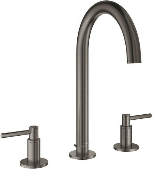 Grohe Atrio M-size 3-gats wastafelkraan hard graphite geb. 20649AL0