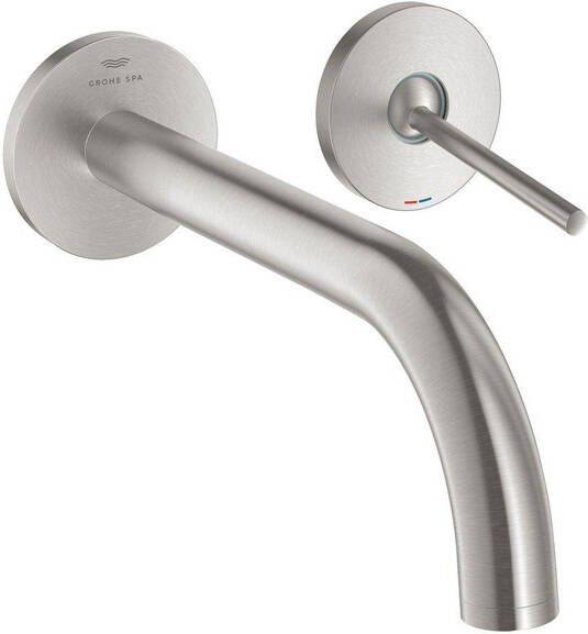 Grohe Atrio S-size 2-gats wastafelmengkraan 220mm supersteel 29406DC0