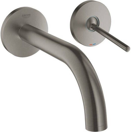 Grohe Atrio waterbesparende afbouwdeel S-size v. 2-gats inbouw wandkraan voorsprong 18cm brushed hard graphite 19287AL3