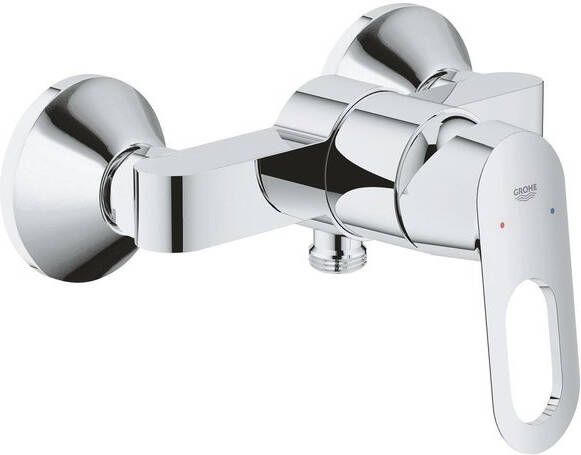 Grohe Bau Loop douchekraan zonder omstel met koppelingen met open greep chroom 23340000