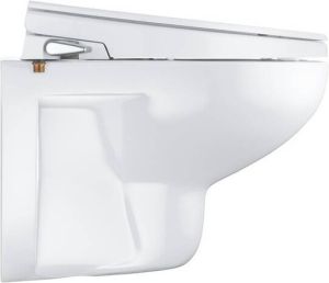 GROHE Bau Ceramic bidetzitting manueel WC zitting softclose randloos afvoer horizontaal alpine wit