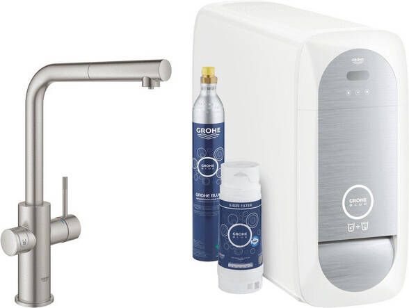 Grohe blue home Keukenkraan uittrekbare l uitloop supersteel geborsteld 31539DC0