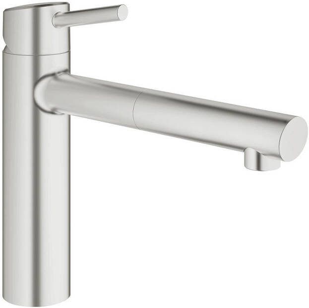 GROHE Concetto Keukenmengkraan eengreeps mousseur uittrekbaar 264mm hoogte 202mm voorsprong uitloop medium draaibaar chroom
