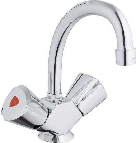 GROHE QUICKFIX Grohe Costa Trend Wastafelmengkraan L-size ketting tweegreeps 1-gats 209mm hoogte 139mm uitloop draaibaar chroom - Foto 2