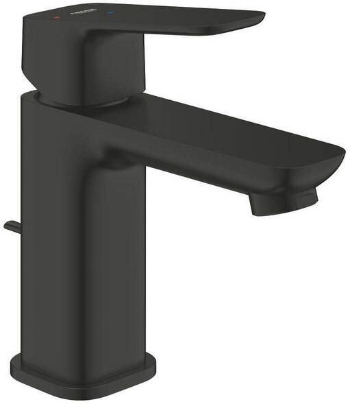 Grohe Cubeo Wastafelmengkraan S-size uitloop 10.6cm opbouw zwart mat 1017302430