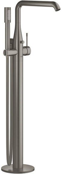 Grohe Essence New Afbouwdeel vrijstaande badkraan omstel draaibare uitloop 27.7cm handdouche doucheslang brushed hard graphite 23491al1