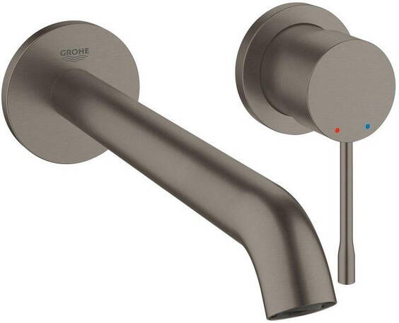 Grohe Essence New Wastafelkraan Inbouw uitloop 23cm L-size met inbouwdeel brushed hard graphite SW97513 SW28941