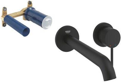 Grohe Essence Wastafelkraan inbouw l-size 2-gats inbouwdeel phantom black SW1077337 SW28941