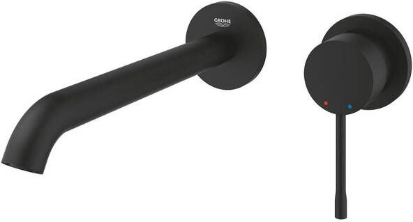 Grohe Essence Wastafelmengkraan l-size 2-gats zonder inbouwdeel phantom black 29193kf1