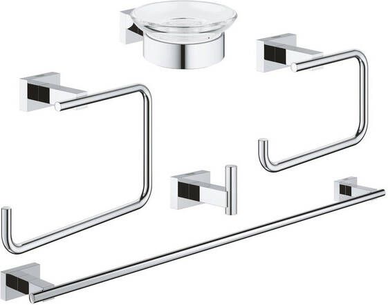 Grohe Essentials Cube accessoireset 5 in 1 chroom 40758001