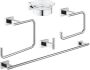 Grohe Essentials Cube Accessoireset 5-in-1 (haak-handdh-rolh-zeeph-ring) Chroom - Thumbnail 2
