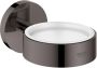 GROHE Essentials Glas - zeepschaaphouder rond wand 1 gats metaal hard graphite - Thumbnail 1