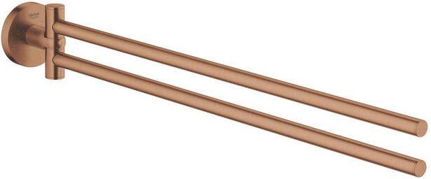 GROHE Essentials handdoekhouder rond wand 2-lids 1-gats 439mm functioneel warm sunset geborsteld 40371DL1