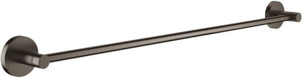 GROHE Essentials Handdoekhouder rond wand 1x stang 2 gats 600mm functioneel hard graphite geborsteld