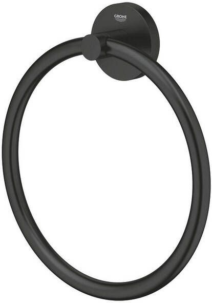 Grohe Essentials Handdoekring 18cm matte black 1024612430