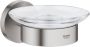 GROHE Essentials Zeepschaal met houder wand 1 gats metaal glas supersteel - Thumbnail 1